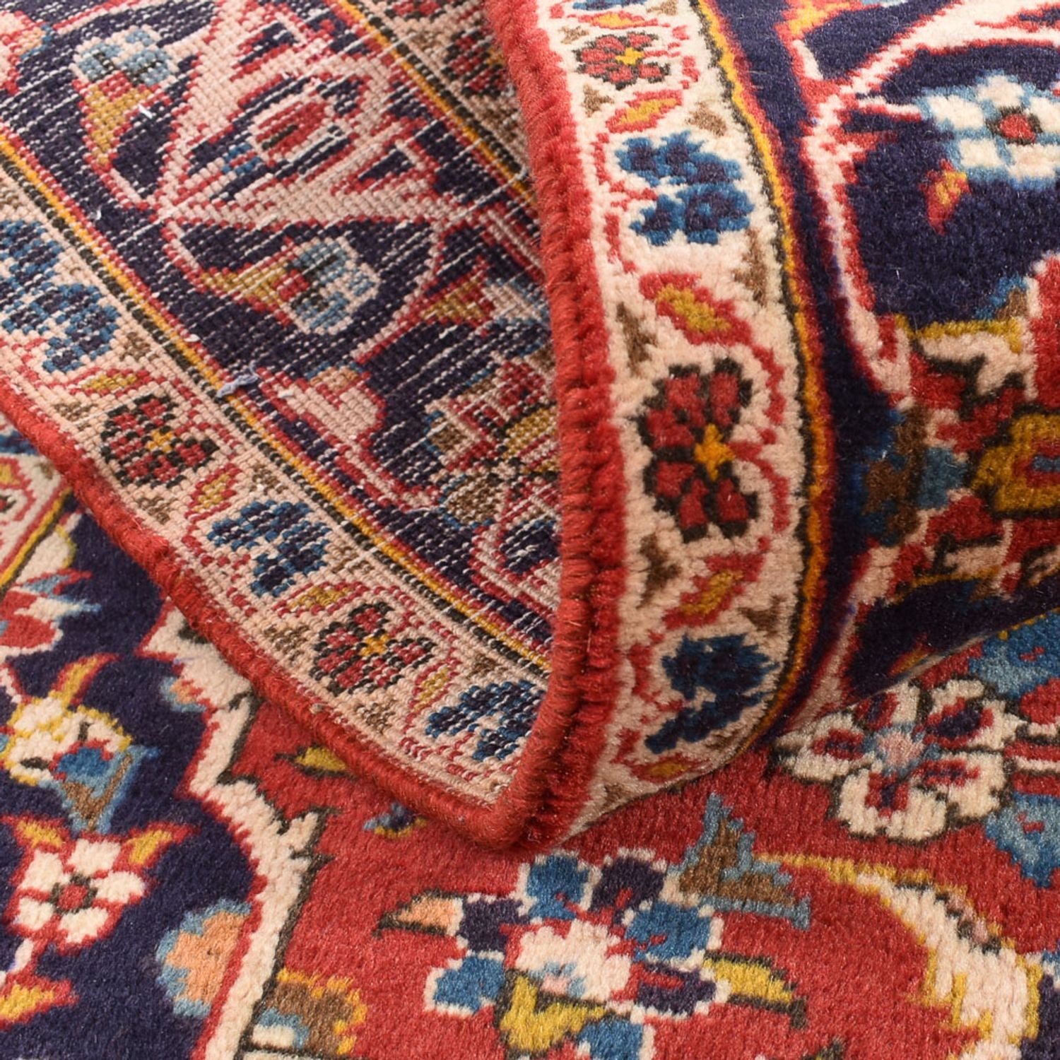 Alfombra persa - Keshan - 145 x 97 cm - rojo claro