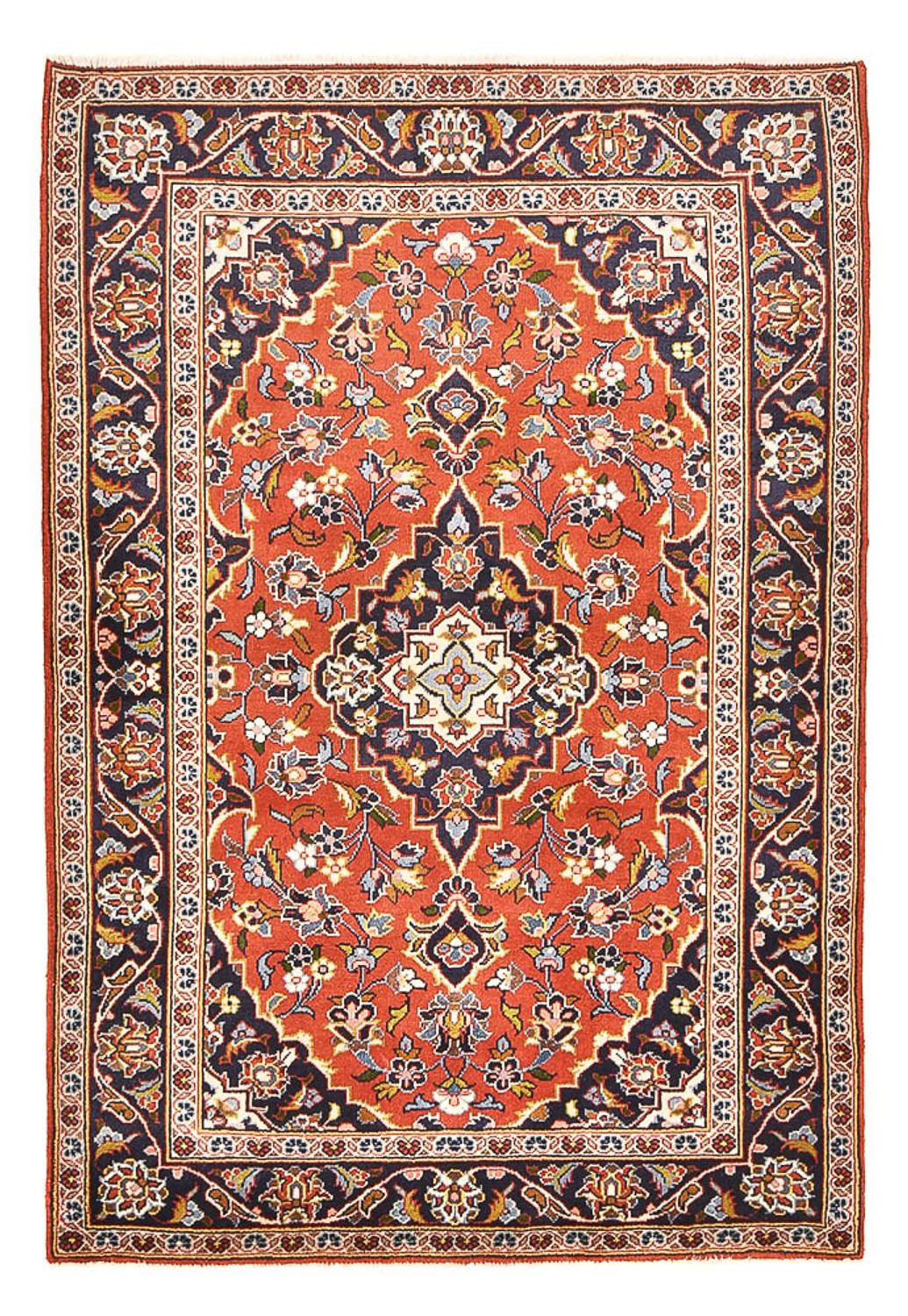 Alfombra persa - Keshan - 148 x 103 cm - terracota