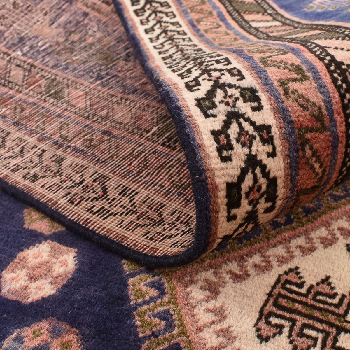 Alfombra persa - Nómada - 241 x 161 cm - rosa