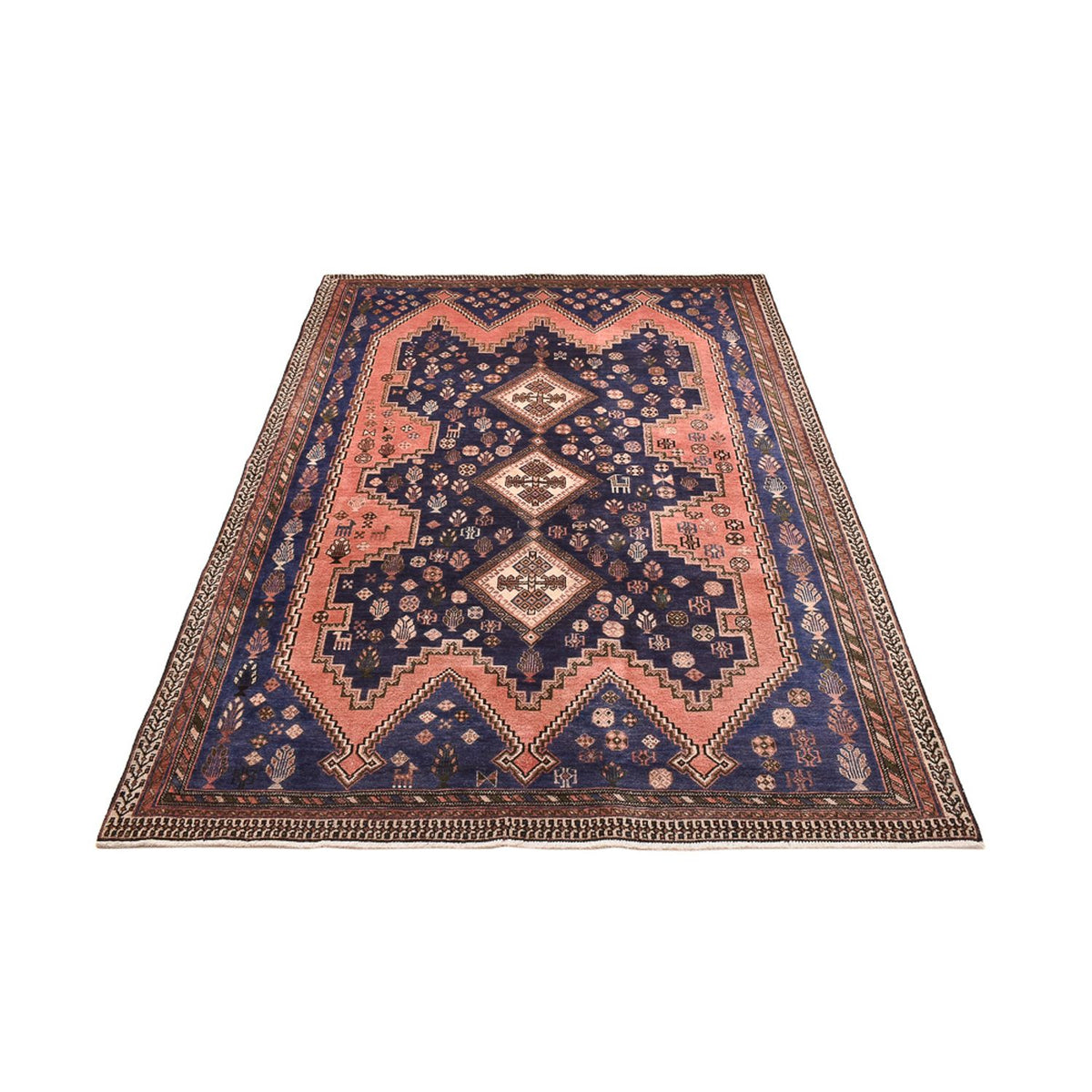 Alfombra persa - Nómada - 241 x 161 cm - rosa