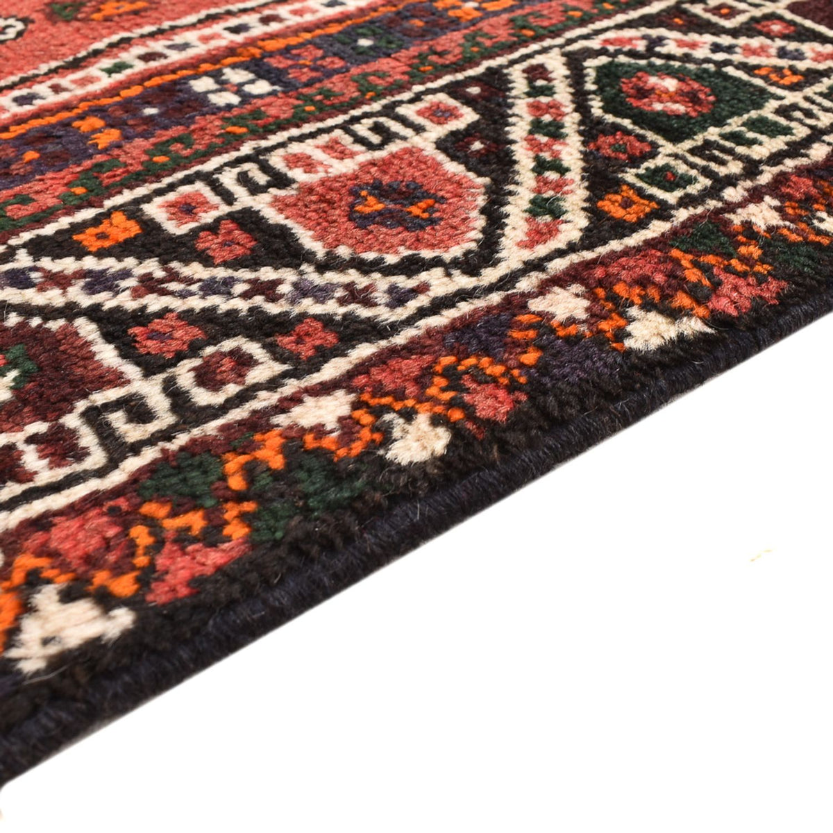 Alfombra persa - Nómada - 205 x 118 cm - rojo oscuro