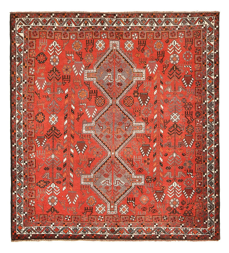 Alfombra persa - Nómada cuadrado  - 184 x 165 cm - rojo