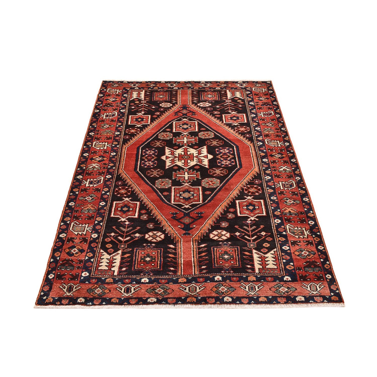 Alfombra persa - Nómada - 200 x 130 cm - rojo claro