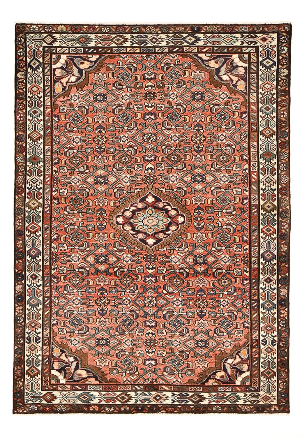Alfombra persa - Nómada - 222 x 148 cm - rojo claro