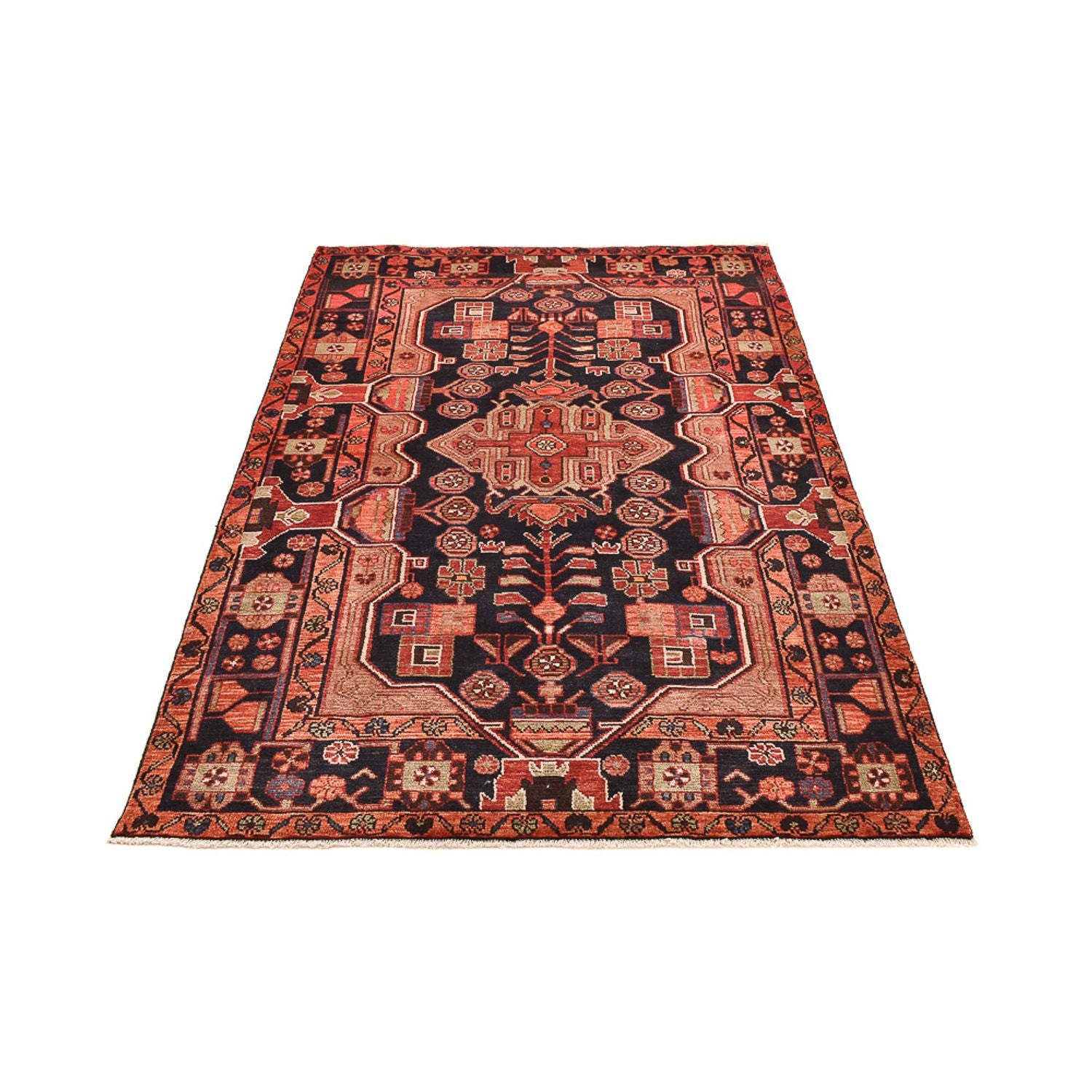 Alfombra persa - Nómada - 222 x 140 cm - rojo claro