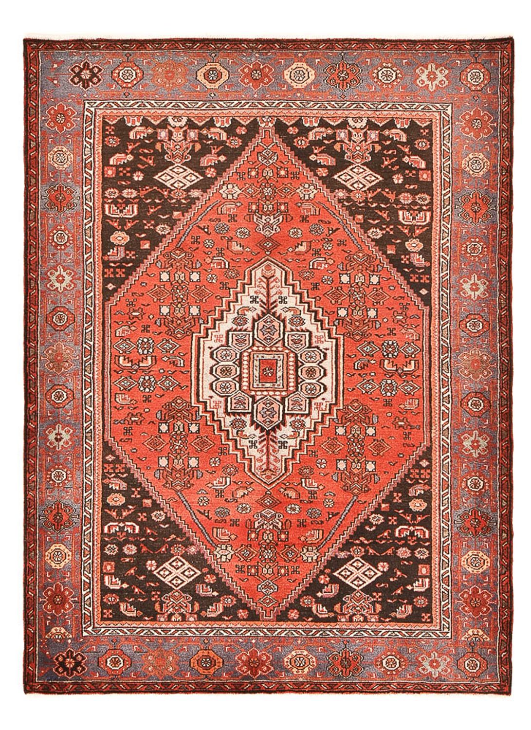 Alfombra persa - Bidjar - 205 x 147 cm - rojo