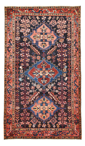 Alfombra persa - Nómada - 187 x 107 cm - azul oscuro