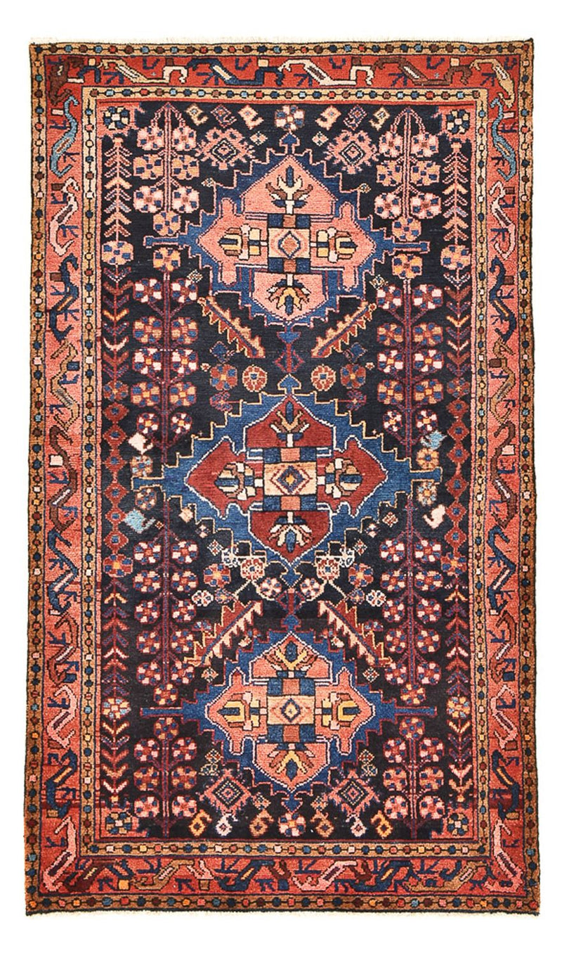 Alfombra persa - Nómada - 187 x 107 cm - azul oscuro