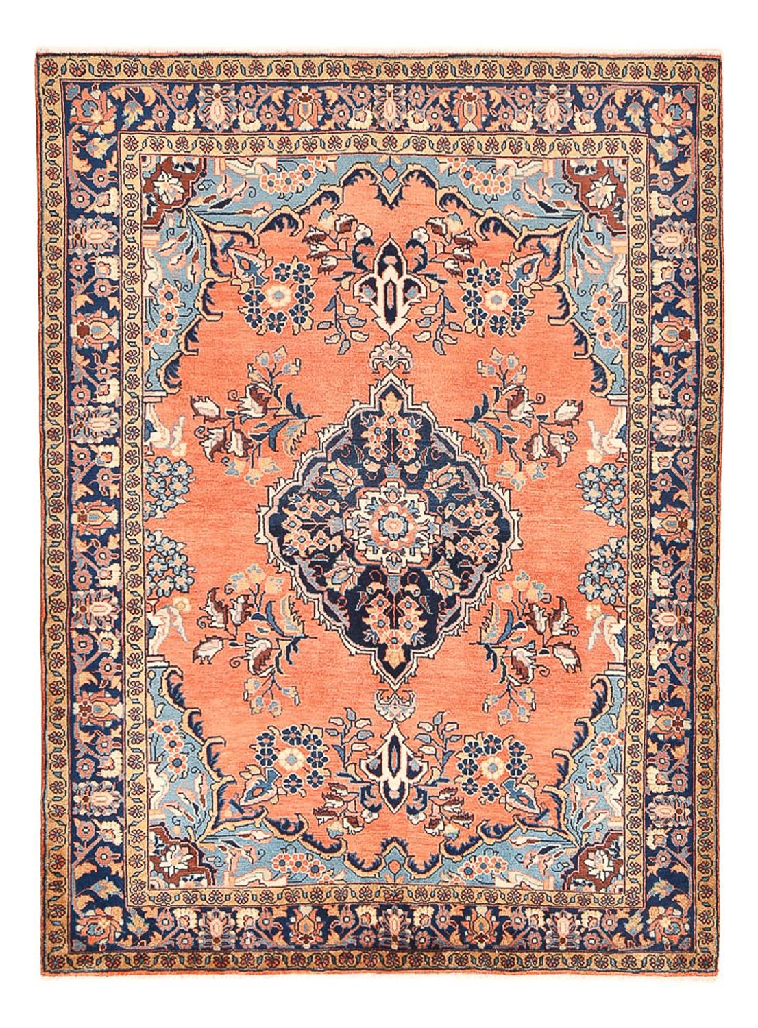 Alfombra persa - Real - 220 x 160 cm - rojo claro