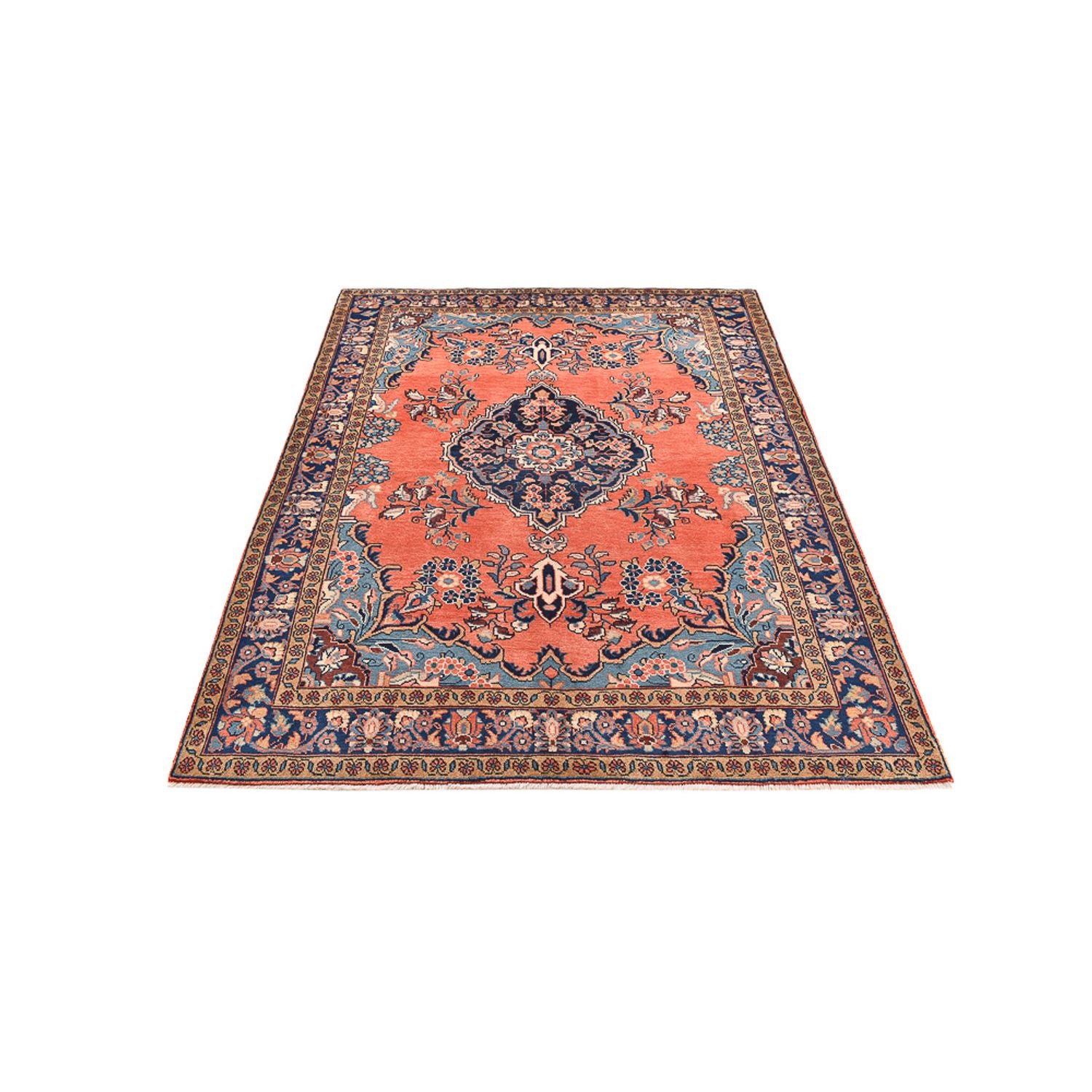 Alfombra persa - Real - 220 x 160 cm - rojo claro