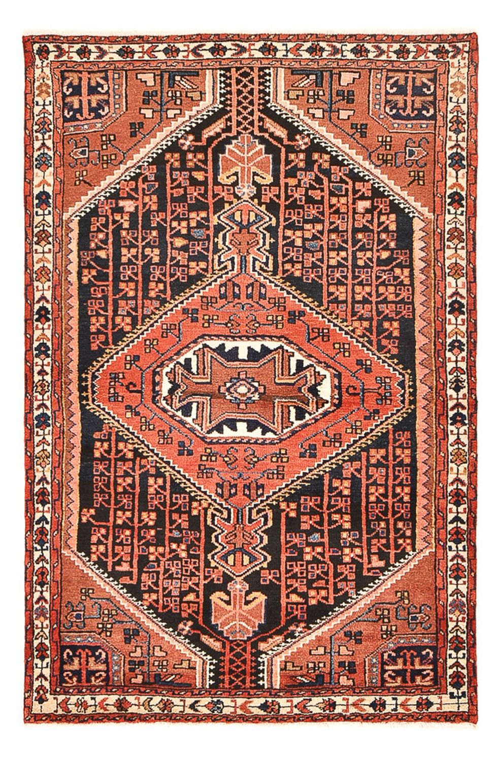 Alfombra persa - Nómada - 183 x 117 cm - rojo claro