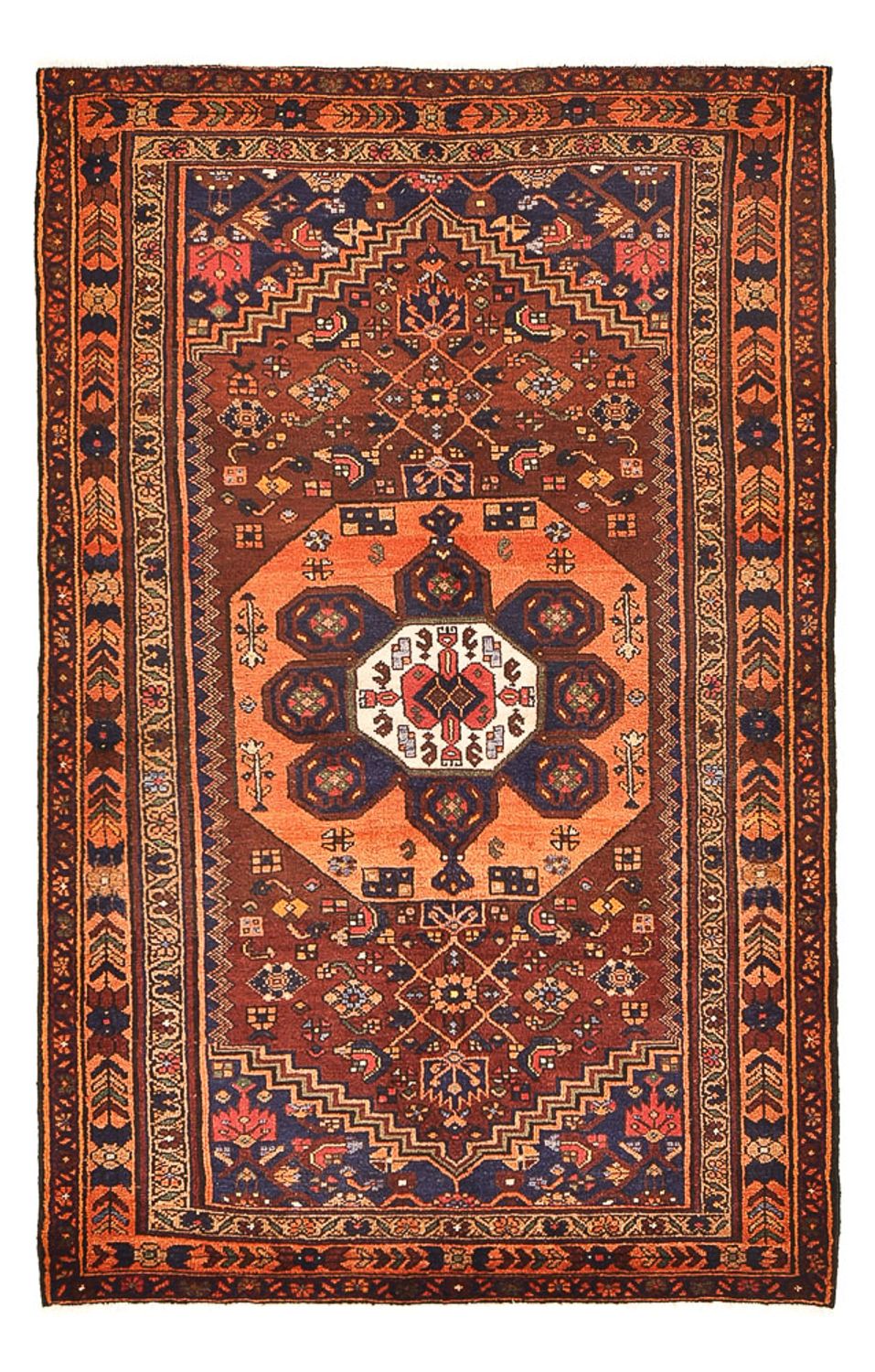 Alfombra persa - Bidjar - 210 x 130 cm - rojo oscuro