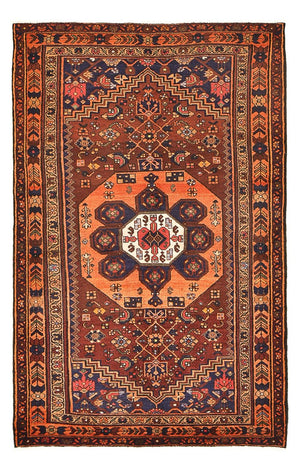 Alfombra persa - Bidjar - 210 x 130 cm - rojo oscuro