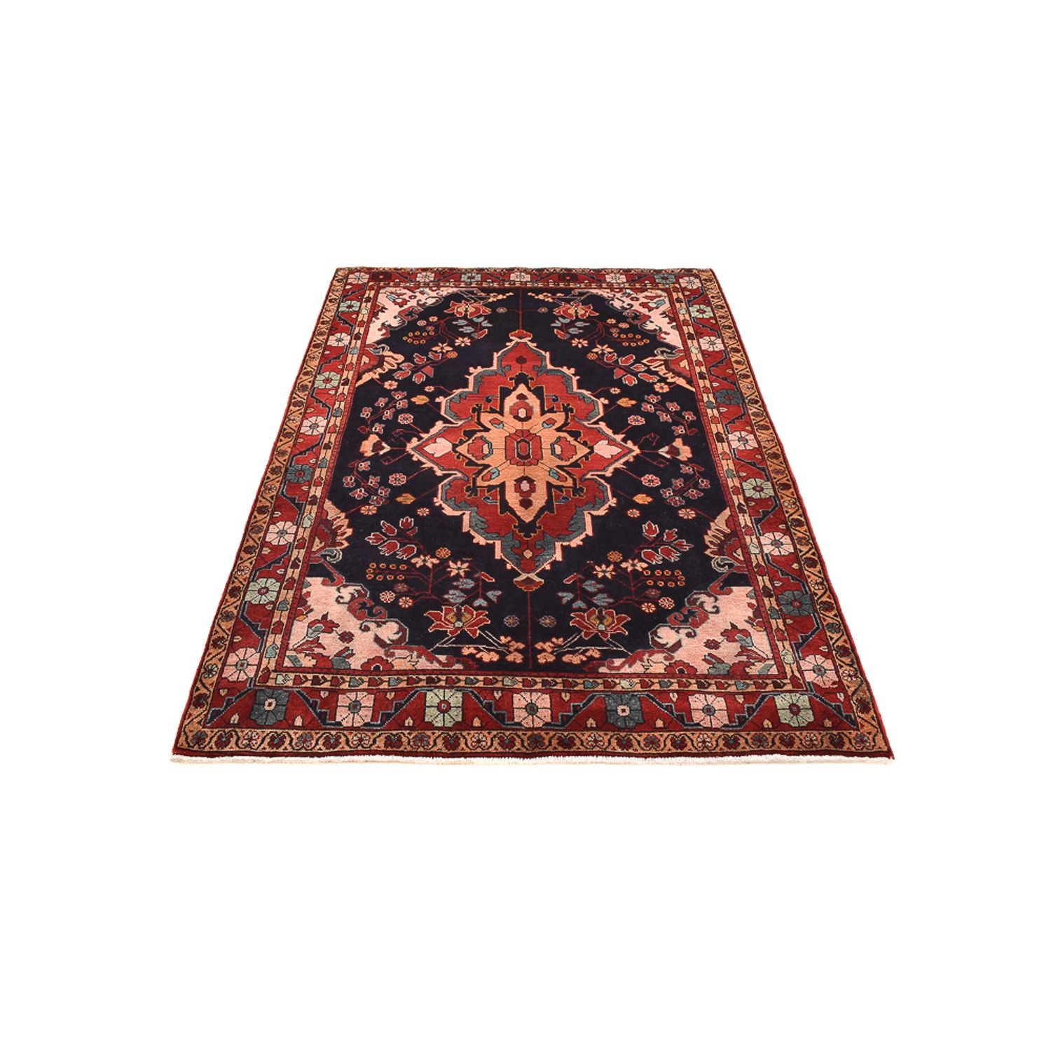 Alfombra persa - Nómada - 228 x 145 cm - azul oscuro