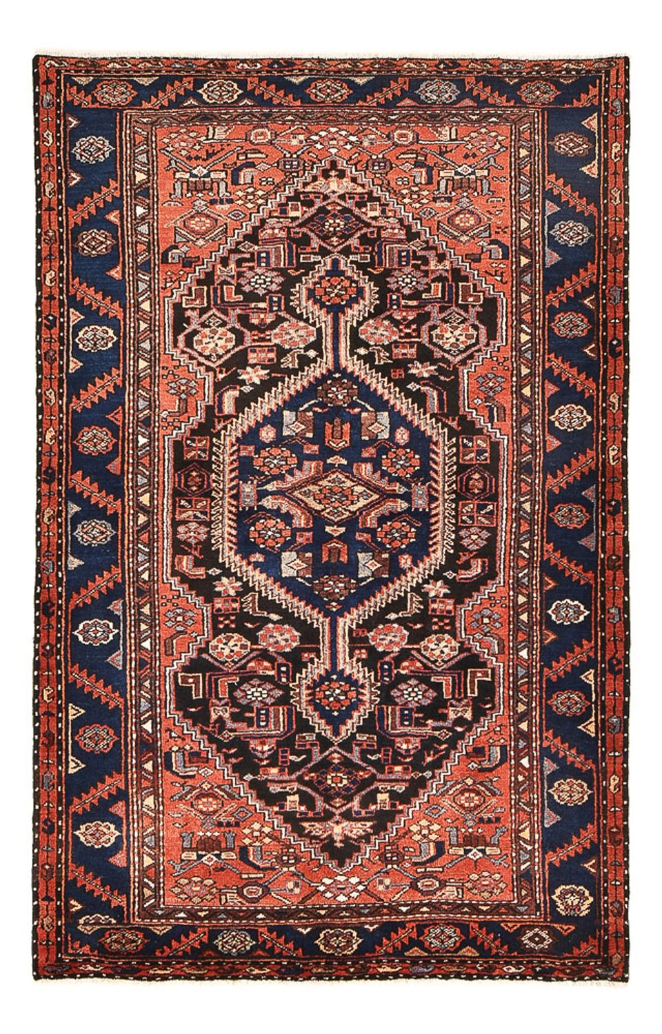 Alfombra persa - Bidjar - 206 x 132 cm - rojo claro