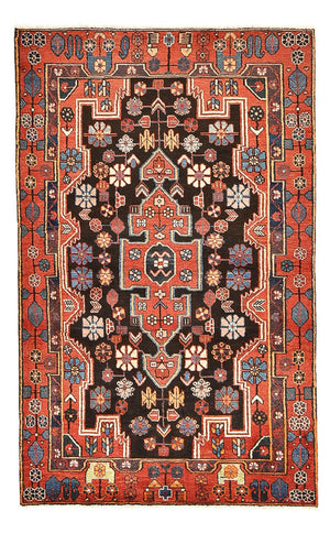 Alfombra persa - Nómada - 190 x 117 cm - azul oscuro