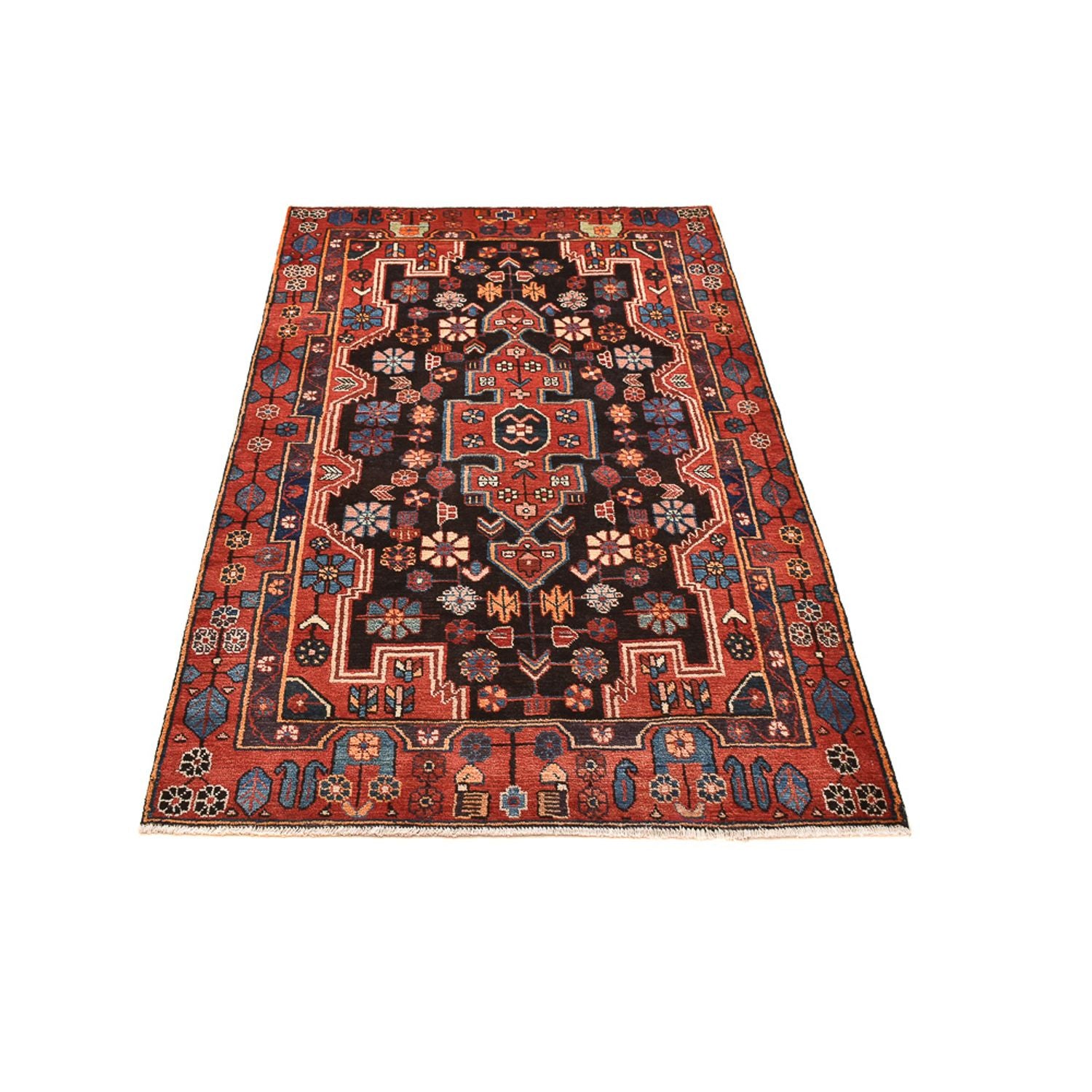 Alfombra persa - Nómada - 190 x 117 cm - azul oscuro