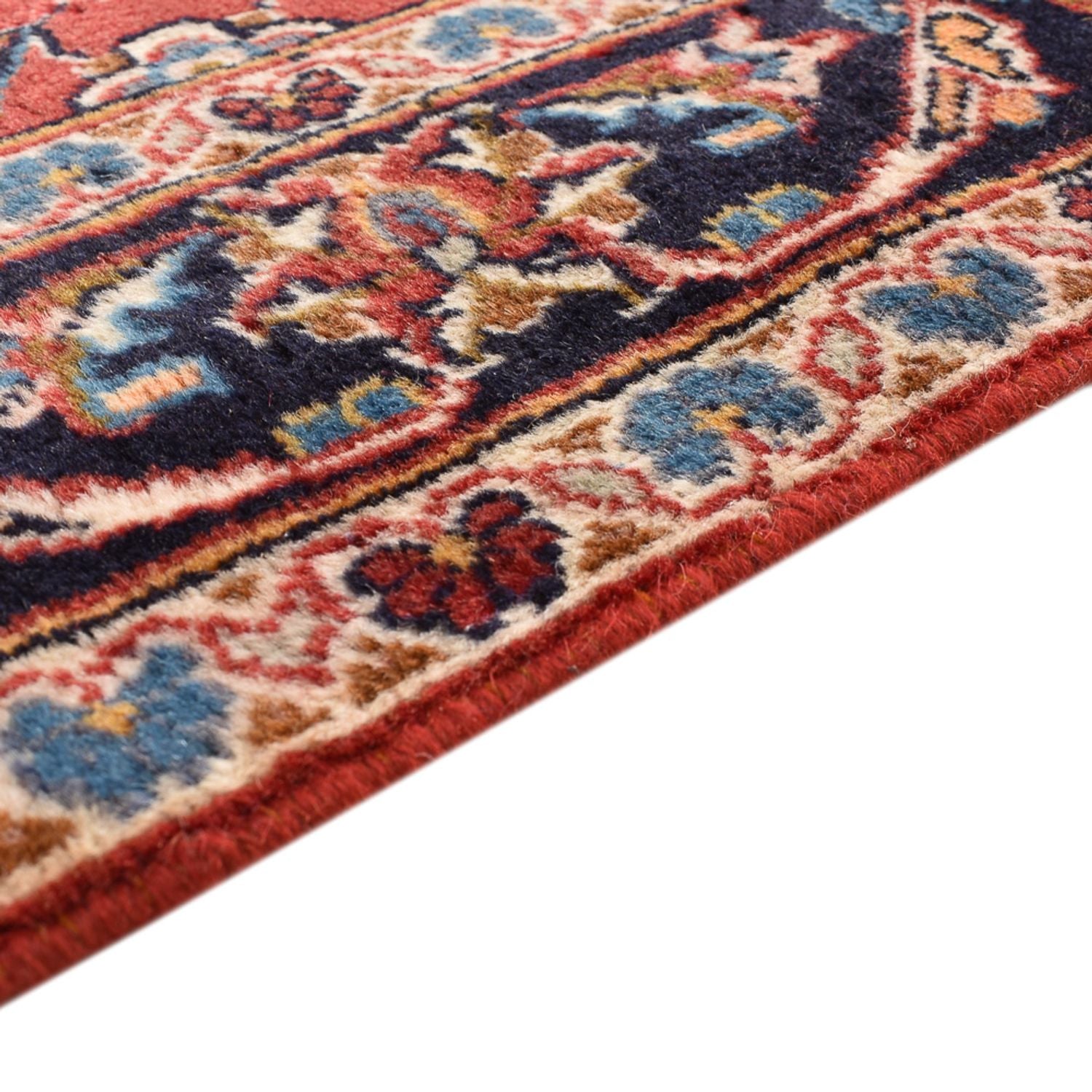 Alfombra de pasillo Alfombra persa - Keshan - 397 x 95 cm - rojo claro