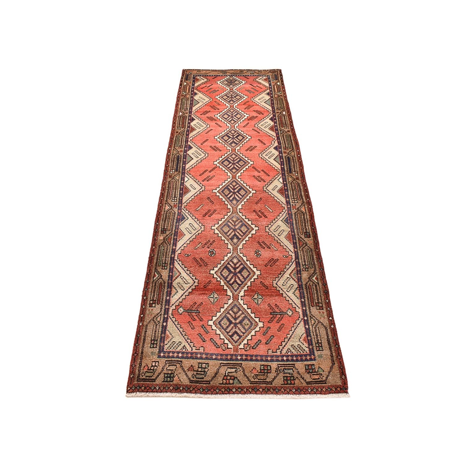 Alfombra de pasillo Alfombra persa - Nómada - 286 x 80 cm - rojo claro