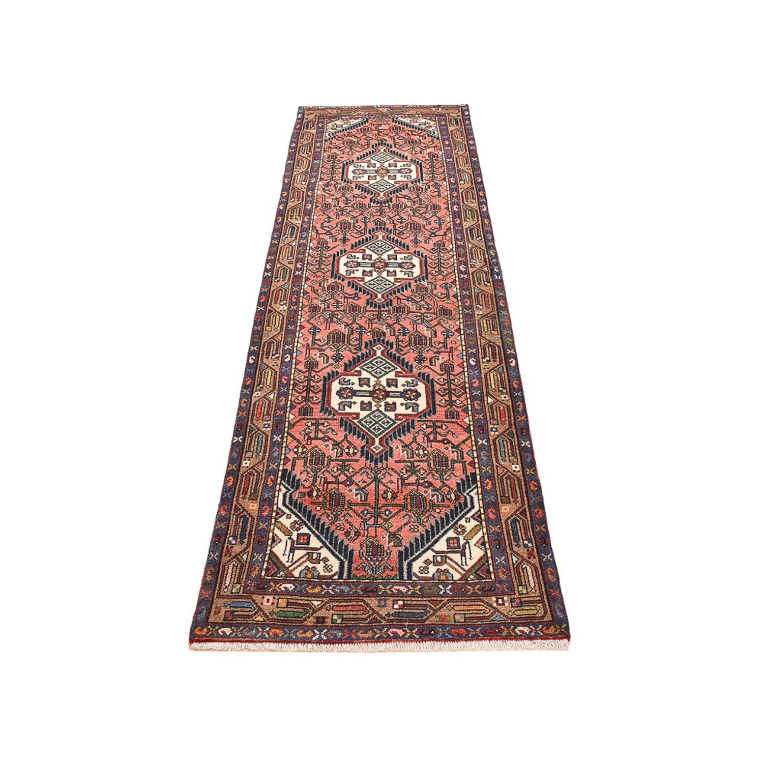 Alfombra de pasillo Alfombra persa - Nómada - 291 x 82 cm - rojo claro