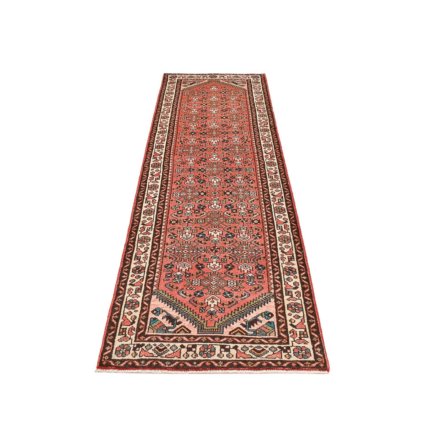 Alfombra de pasillo Alfombra persa - Nómada - 298 x 87 cm - rojo claro