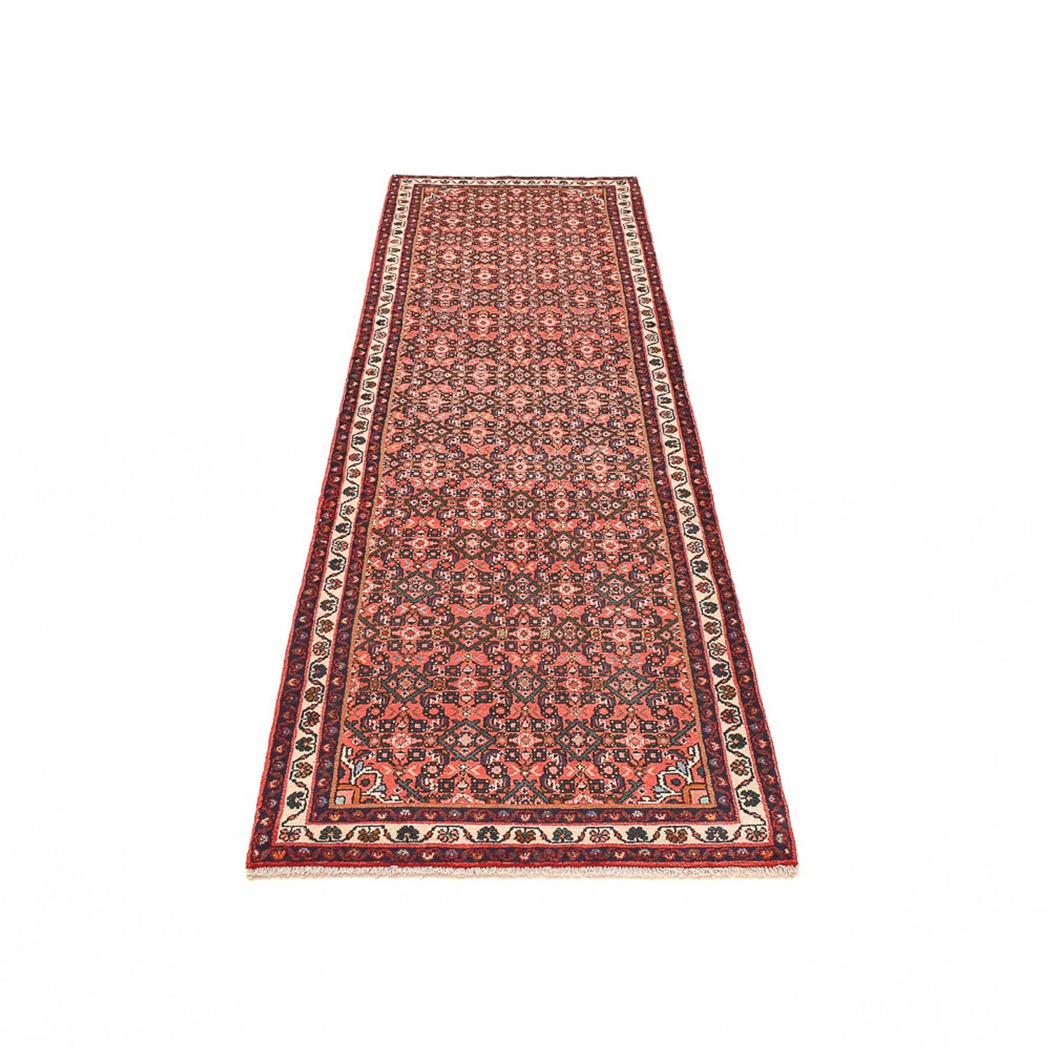 Alfombra de pasillo Alfombra persa - Nómada - 277 x 85 cm - rojo claro
