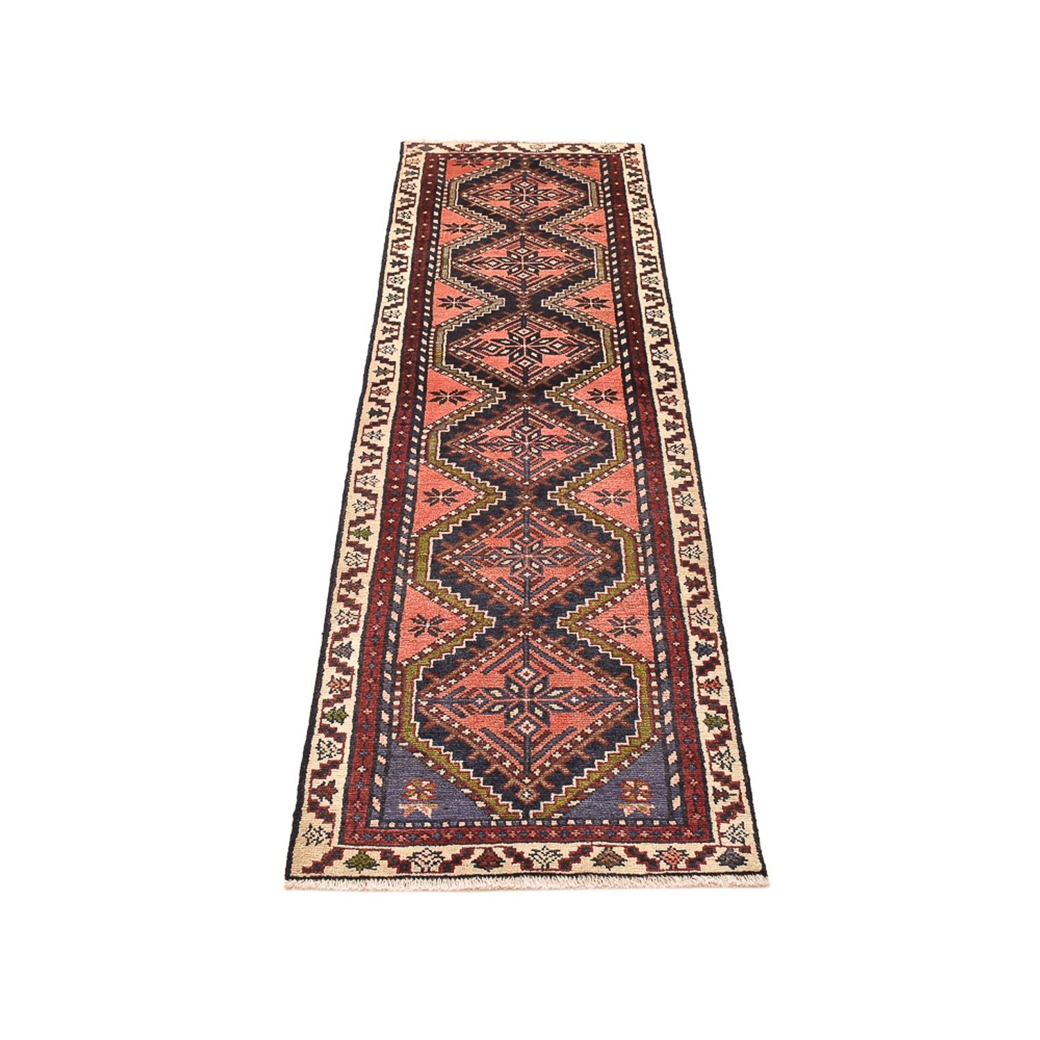 Alfombra de pasillo Alfombra persa - Nómada - 250 x 67 cm - rojo claro