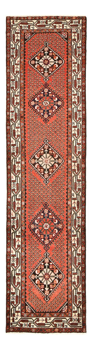 Alfombra de pasillo Alfombra persa - Nómada - 302 x 83 cm - rojo claro
