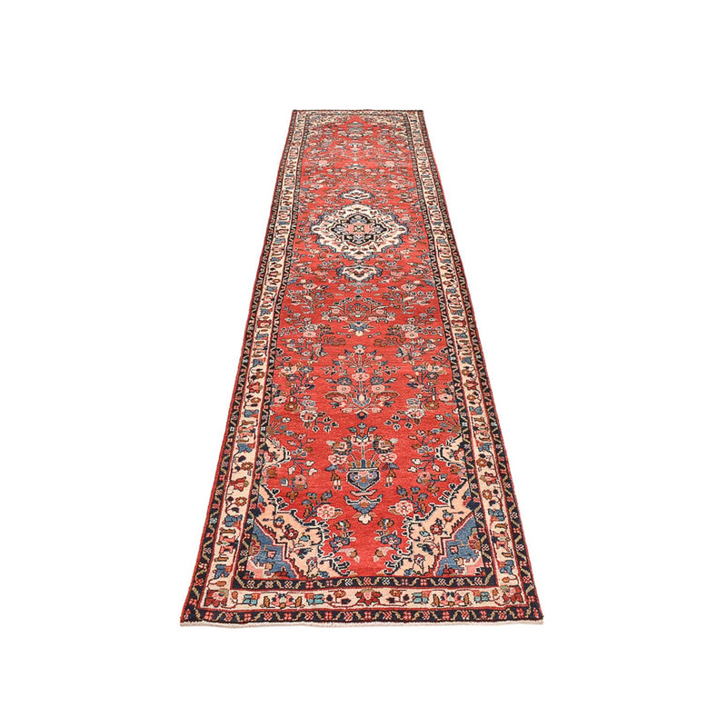 Alfombra de pasillo Alfombra persa - Nómada - 408 x 90 cm - rojo claro