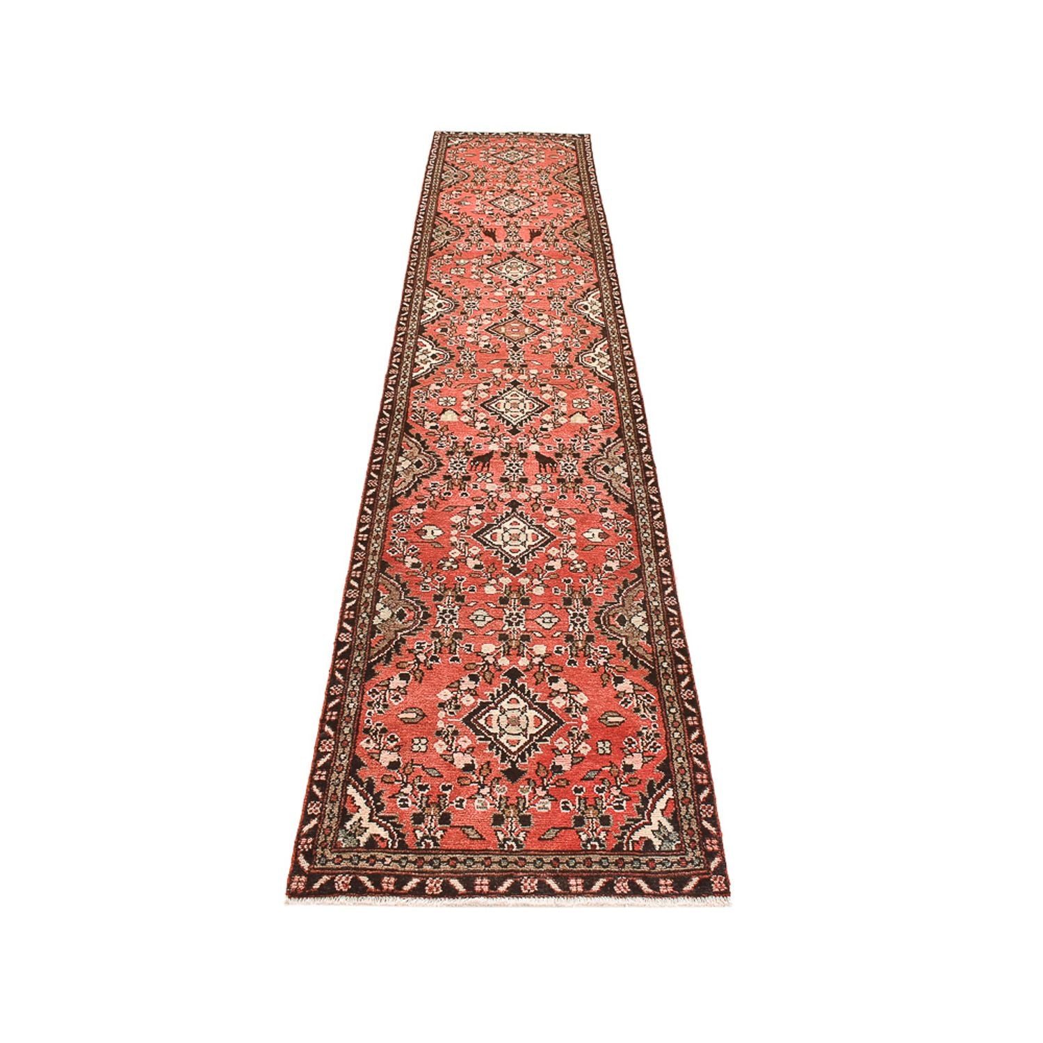 Alfombra de pasillo Alfombra persa - Nómada - 395 x 73 cm - rojo claro