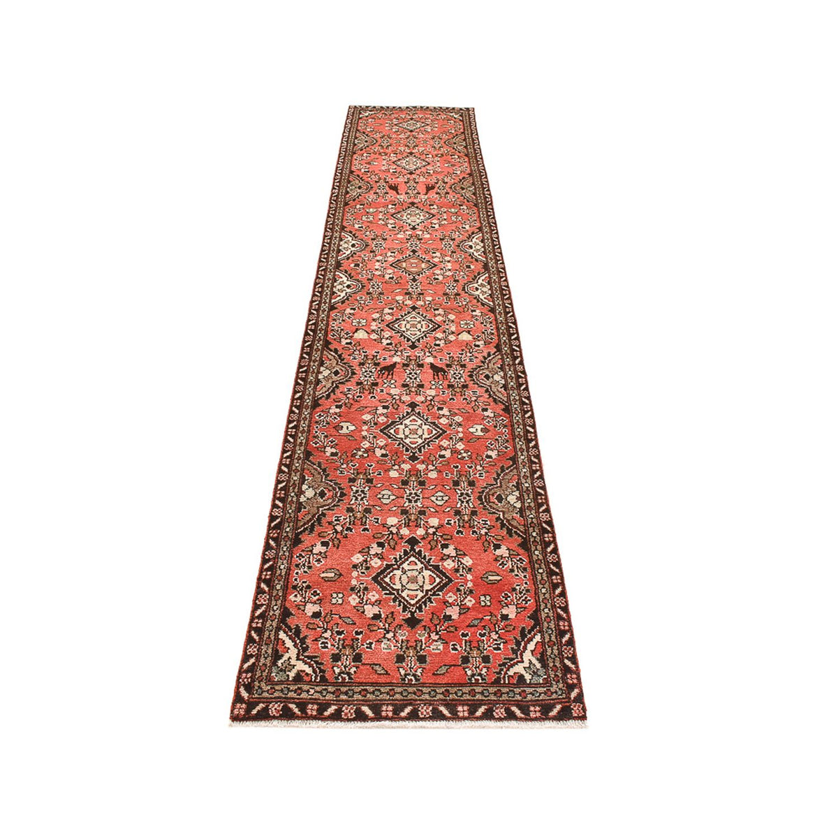 Alfombra de pasillo Alfombra persa - Nómada - 395 x 73 cm - rojo claro