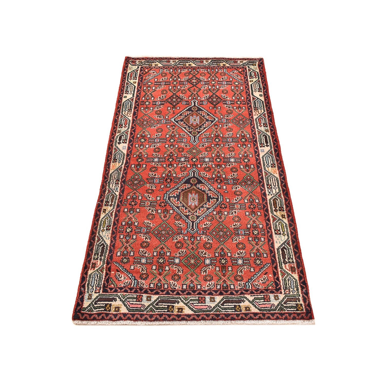 Alfombra persa - Nómada - 172 x 81 cm - rojo claro