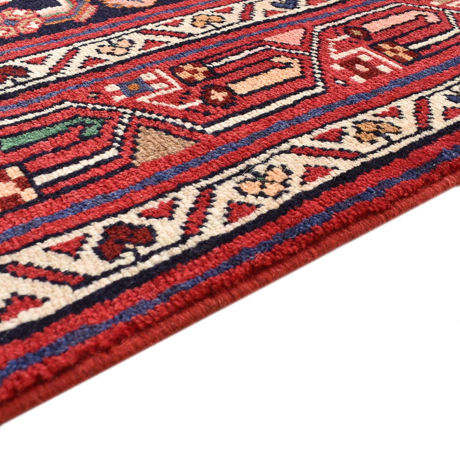 Alfombra de pasillo Alfombra persa - Nómada - 403 x 120 cm - rojo claro