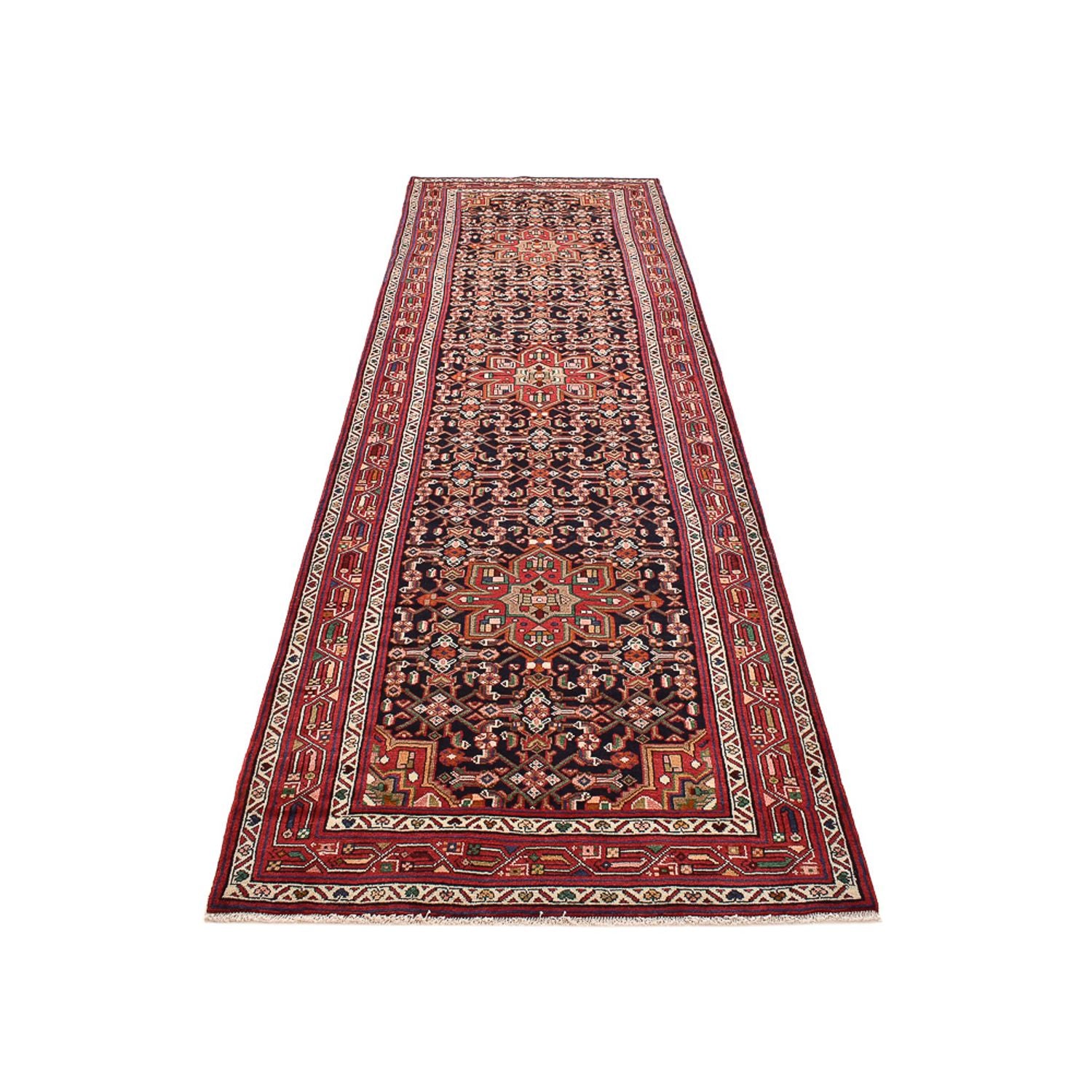 Alfombra de pasillo Alfombra persa - Nómada - 403 x 120 cm - rojo claro