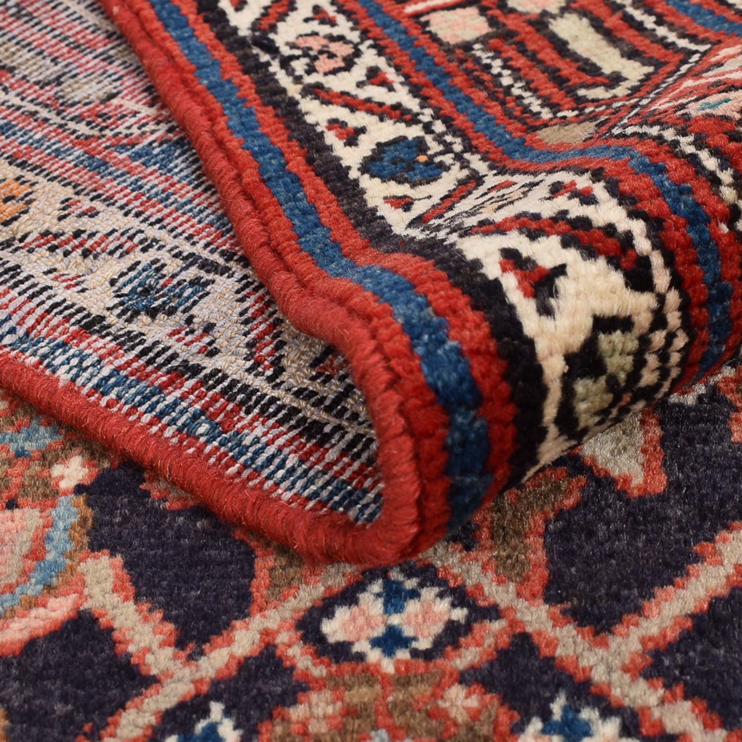 Alfombra de pasillo Alfombra persa - Nómada - 412 x 114 cm - rojo oscuro