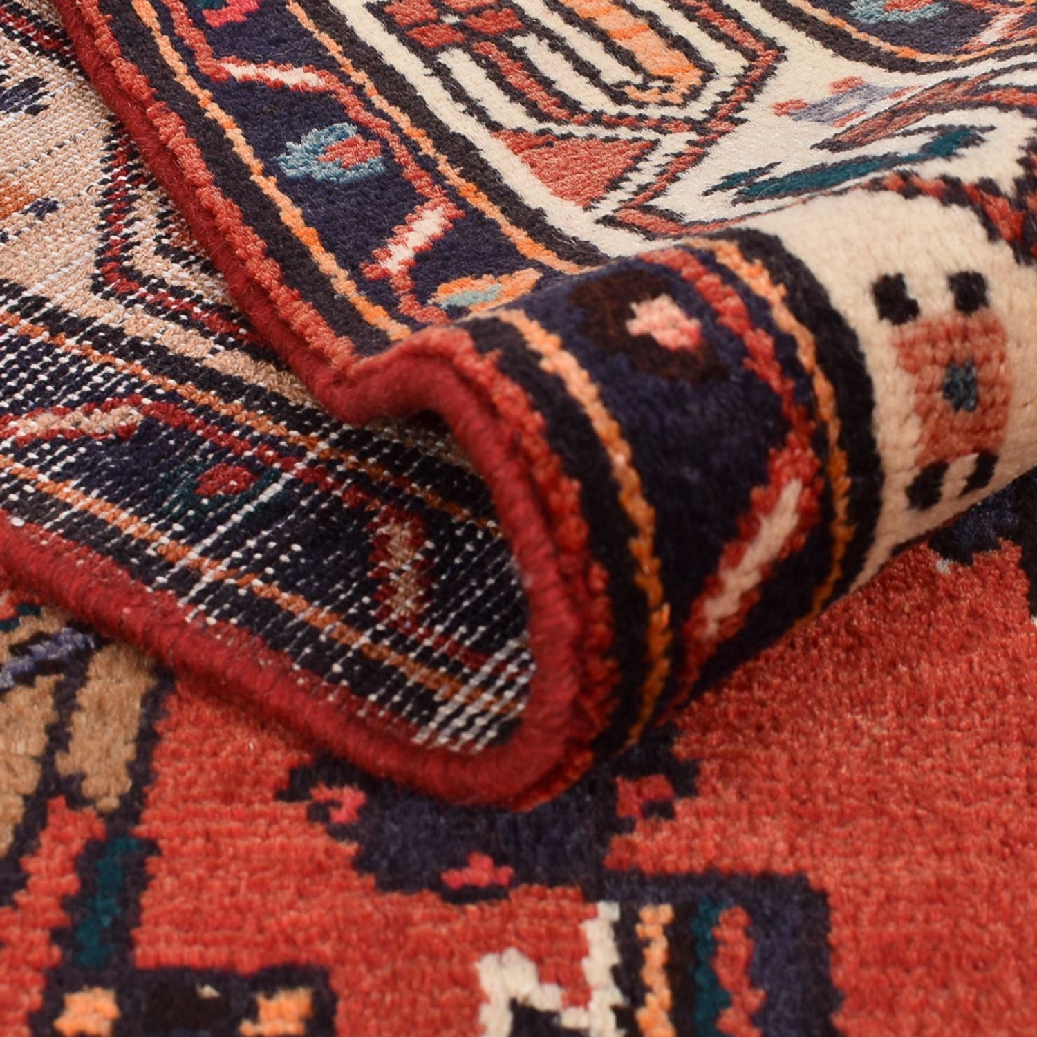 Alfombra de pasillo Alfombra persa - Nómada - 388 x 108 cm - rojo