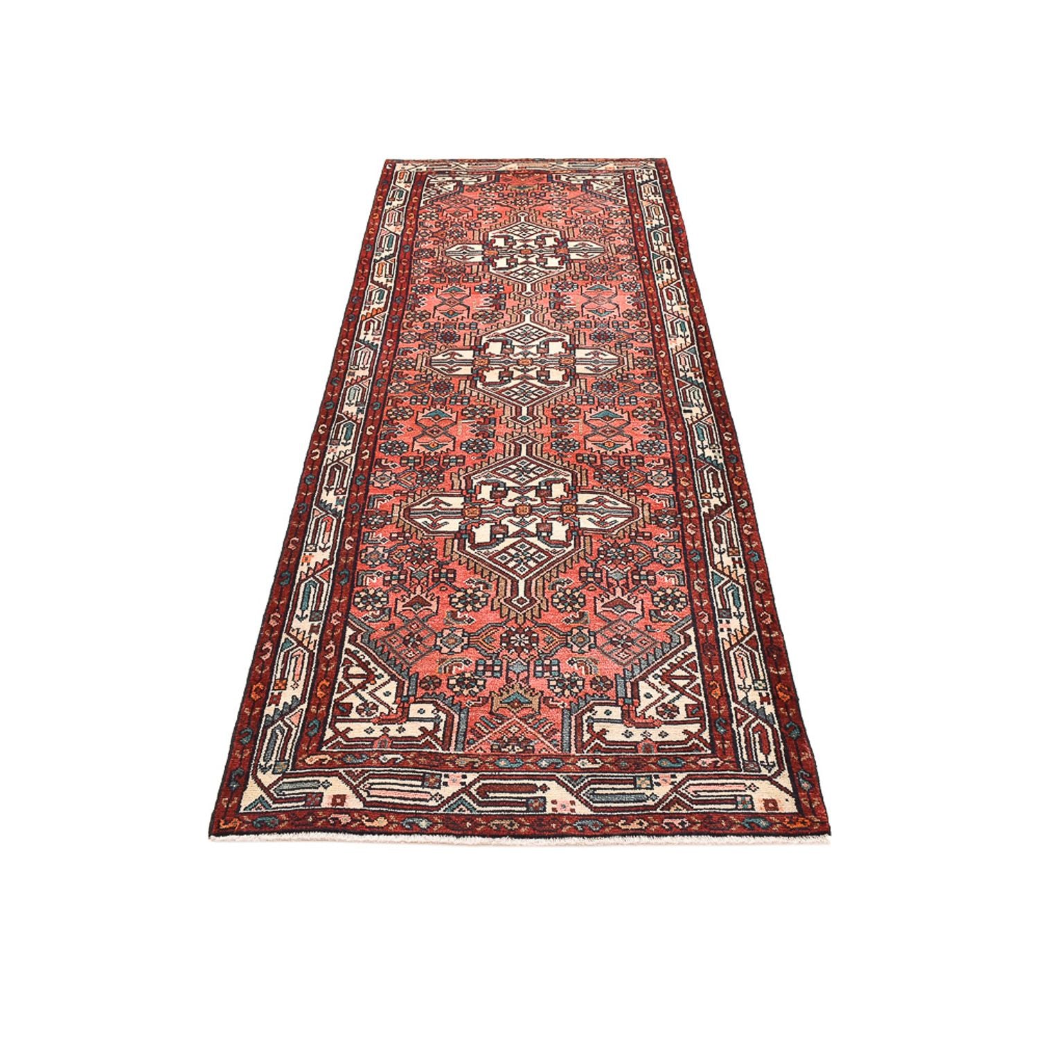 Alfombra de pasillo Alfombra persa - Nómada - 277 x 100 cm - rojo claro