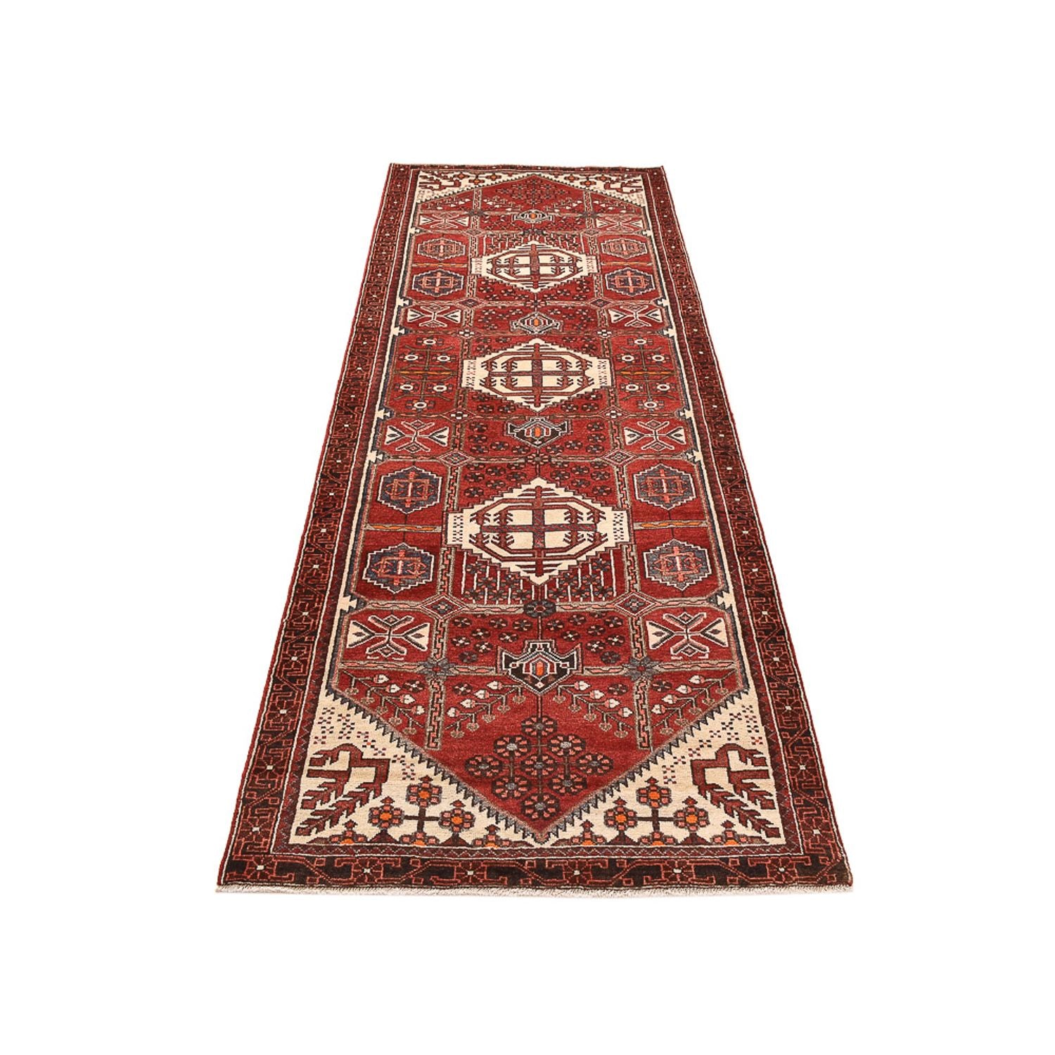 Alfombra de pasillo Alfombra persa - Nómada - 297 x 103 cm - rojo
