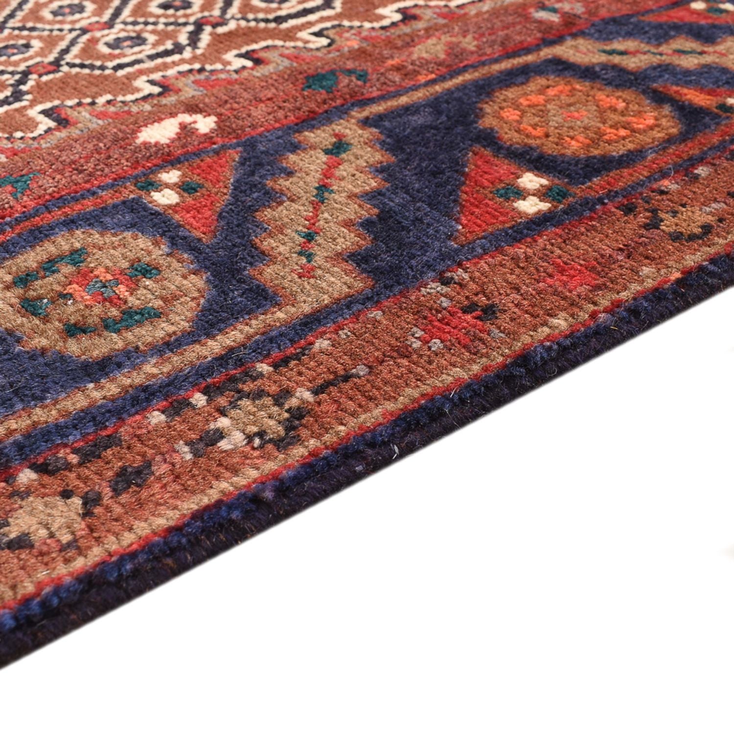 Alfombra de pasillo Alfombra persa - Nómada - 293 x 113 cm - rojo claro