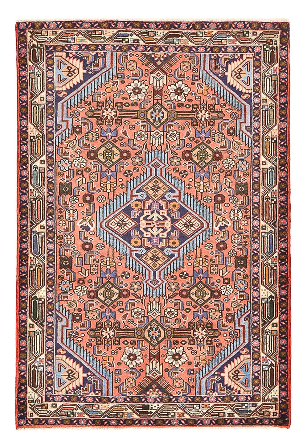 Alfombra persa - Nómada - 146 x 98 cm - rojo claro