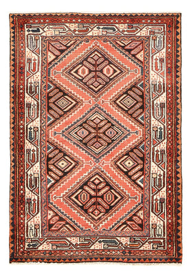Alfombra persa - Nómada - 140 x 97 cm - rojo claro