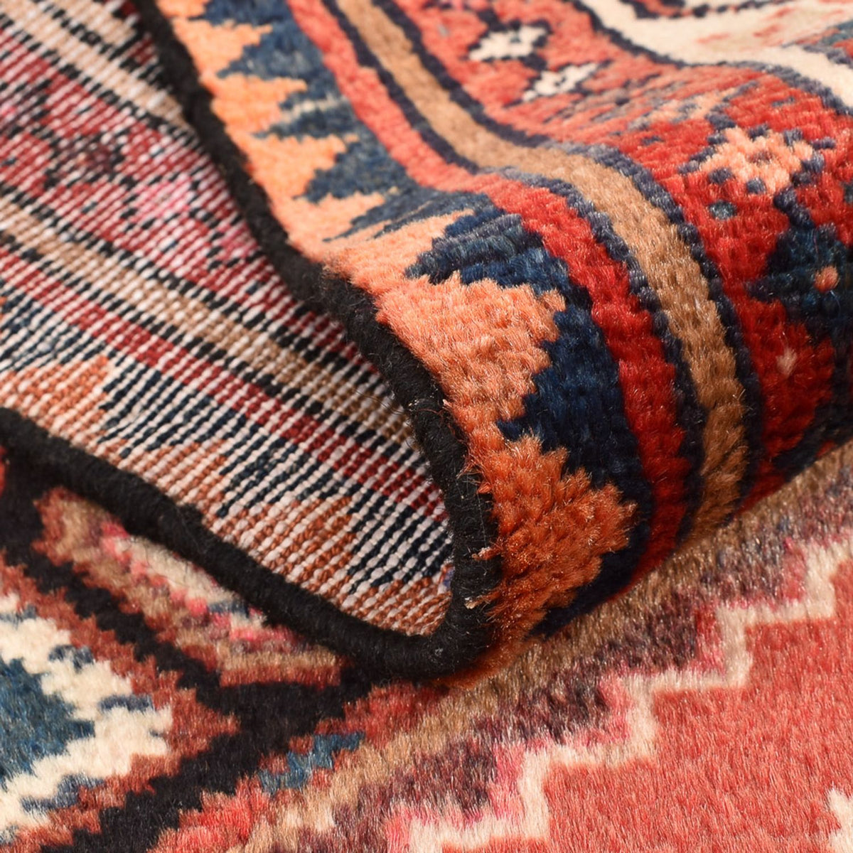 Alfombra persa - Nómada - 140 x 97 cm - rojo claro