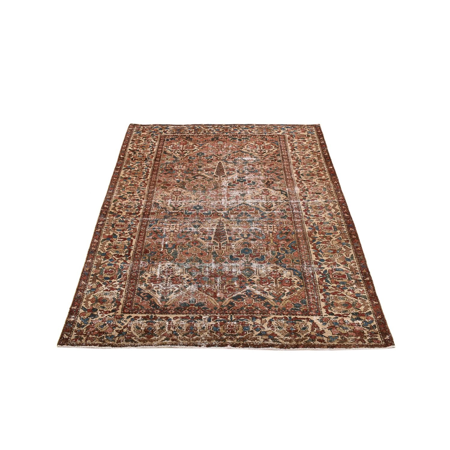 Alfombra Vintage - 202 x 150 cm - beige oscuro