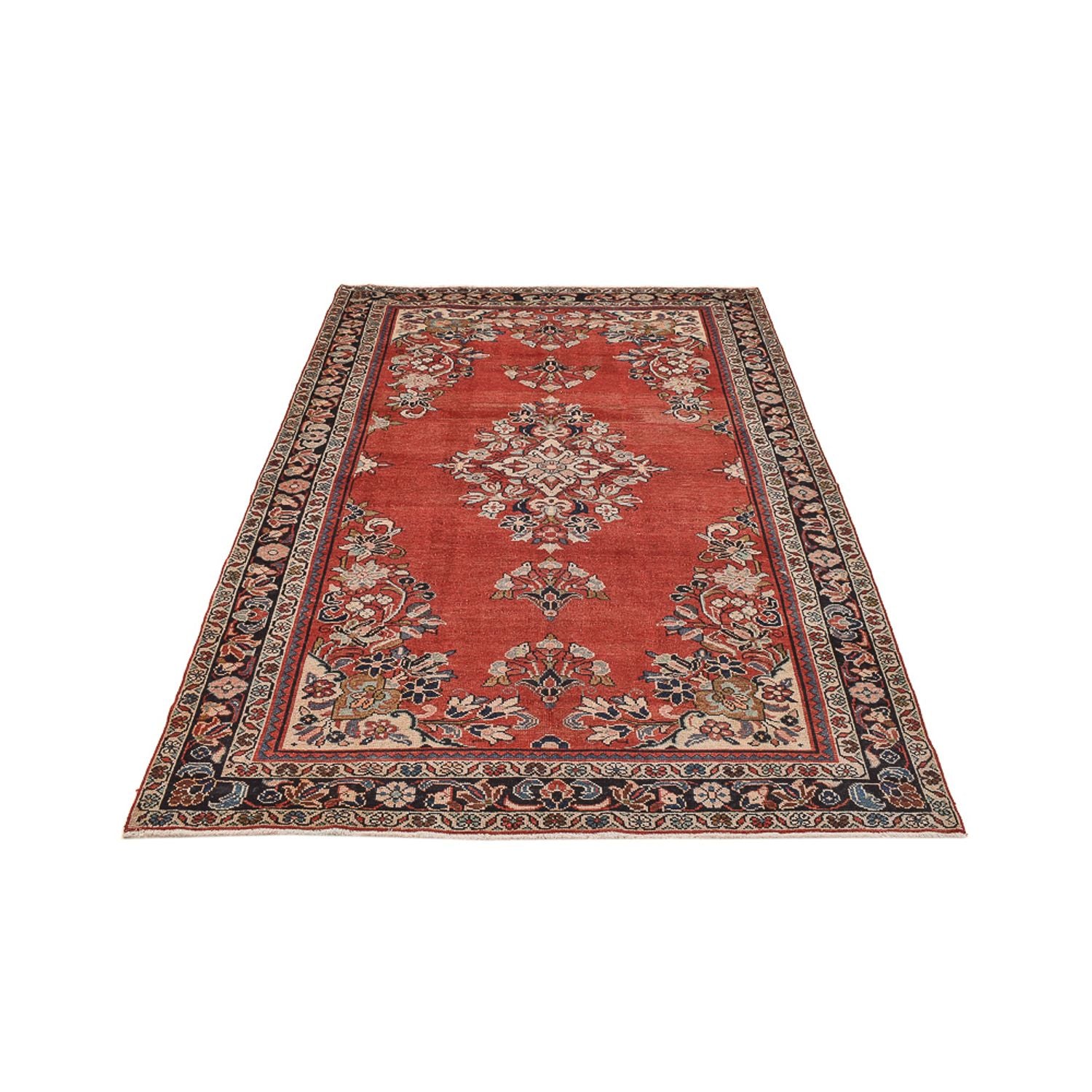 Alfombra Vintage - 242 x 157 cm - rojo