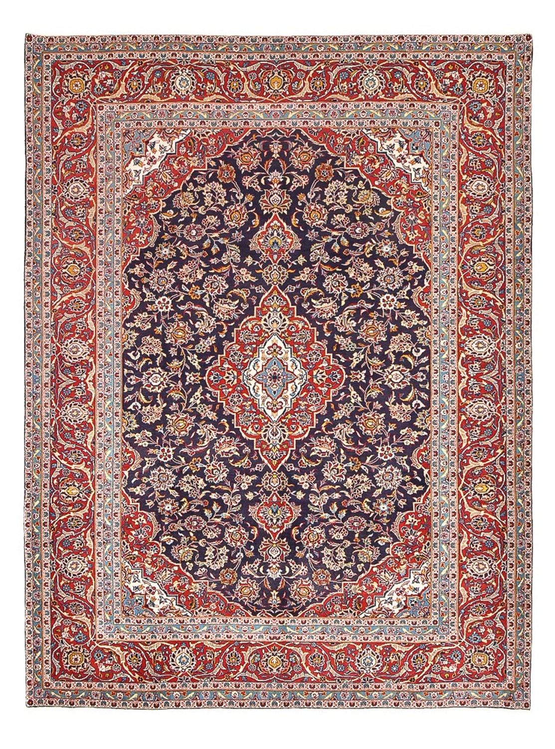 Alfombra persa - Keshan - 340 x 255 cm - rojo oscuro