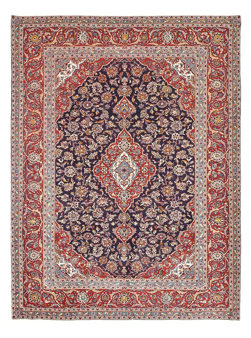 Alfombra persa - Keshan - 340 x 255 cm - rojo oscuro