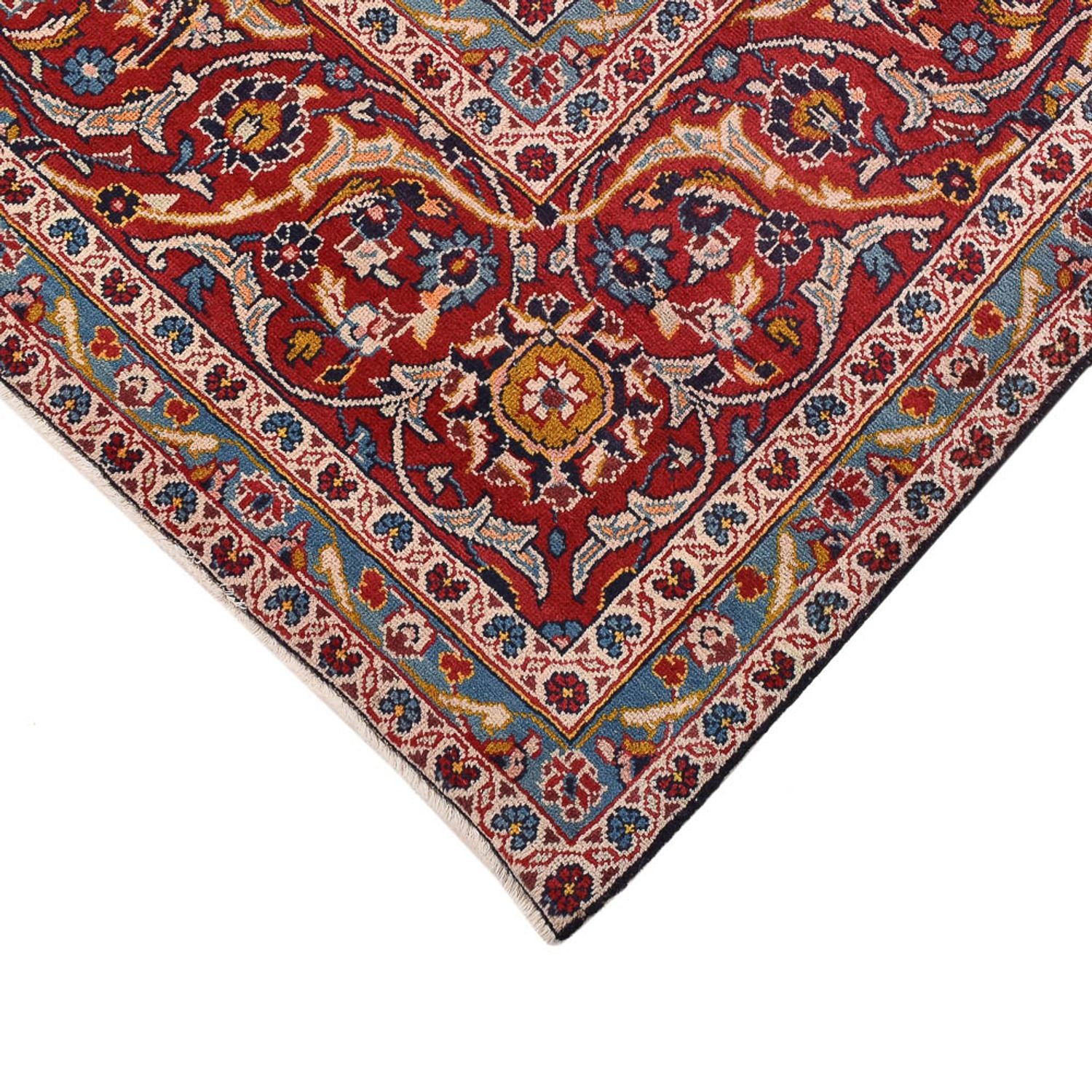 Alfombra persa - Keshan - 340 x 255 cm - rojo oscuro