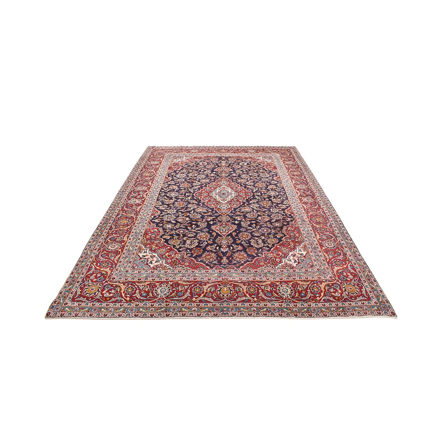 Alfombra persa - Keshan - 340 x 255 cm - rojo oscuro