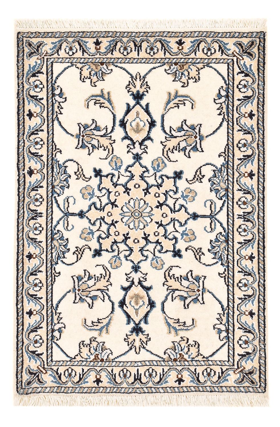 Alfombra persa - Nain - 89 x 60 cm - crema