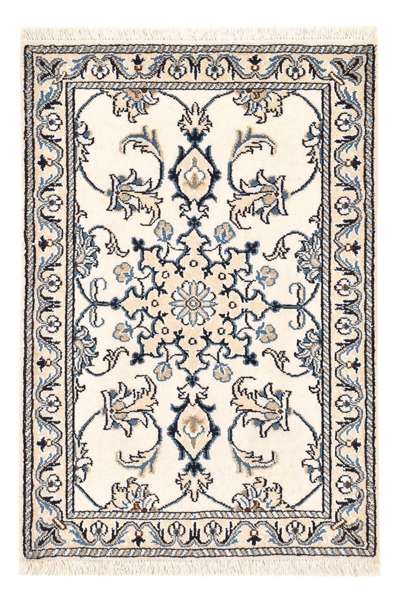 Alfombra persa - Nain - 89 x 60 cm - crema